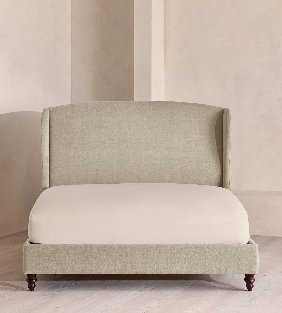 Rivas Bed - King - Linen Chenille - Stone - UK - Listing - Image 2