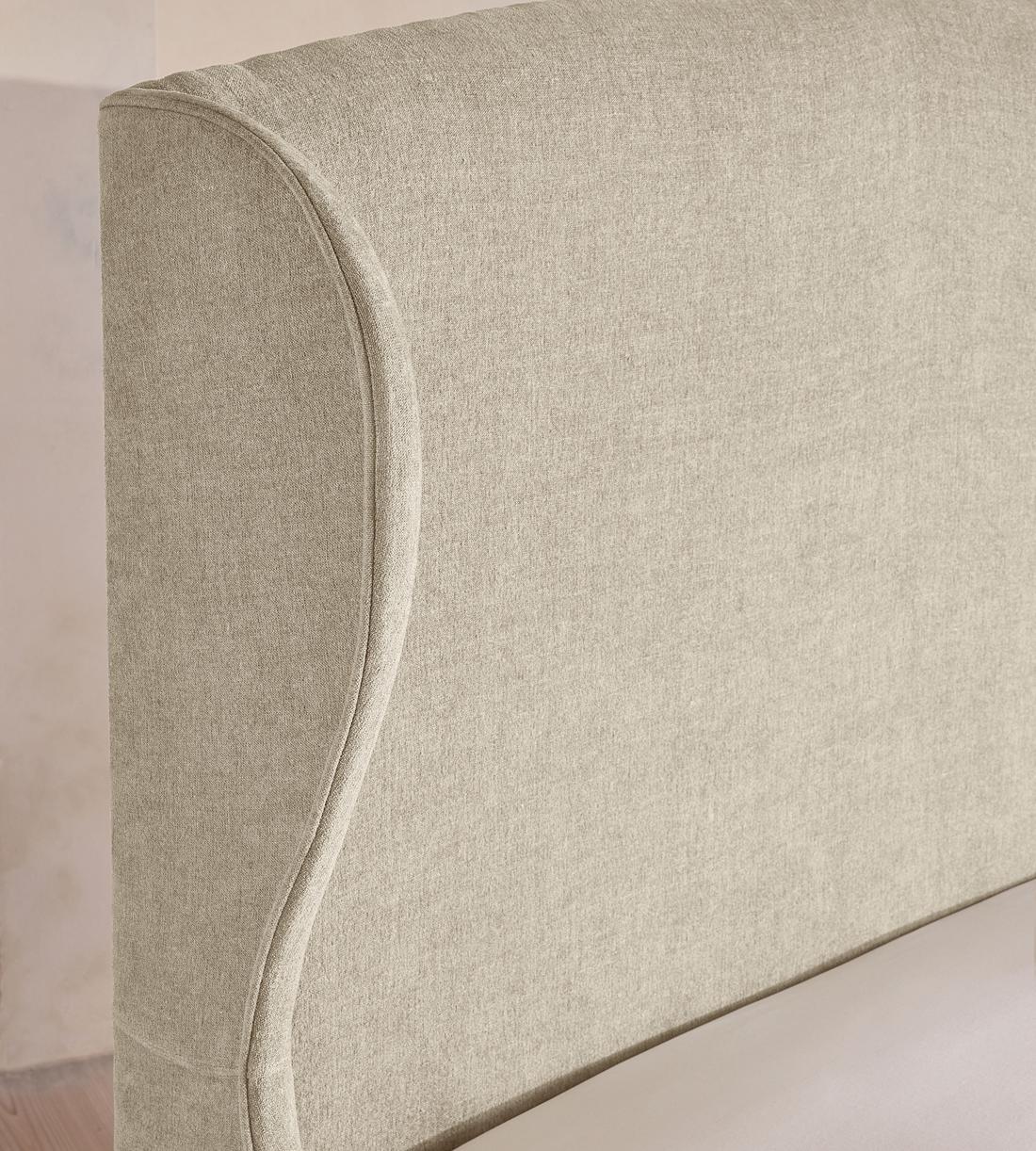 Rivas Bed - King - Linen Chenille - Stone - UK - Images - Image 4