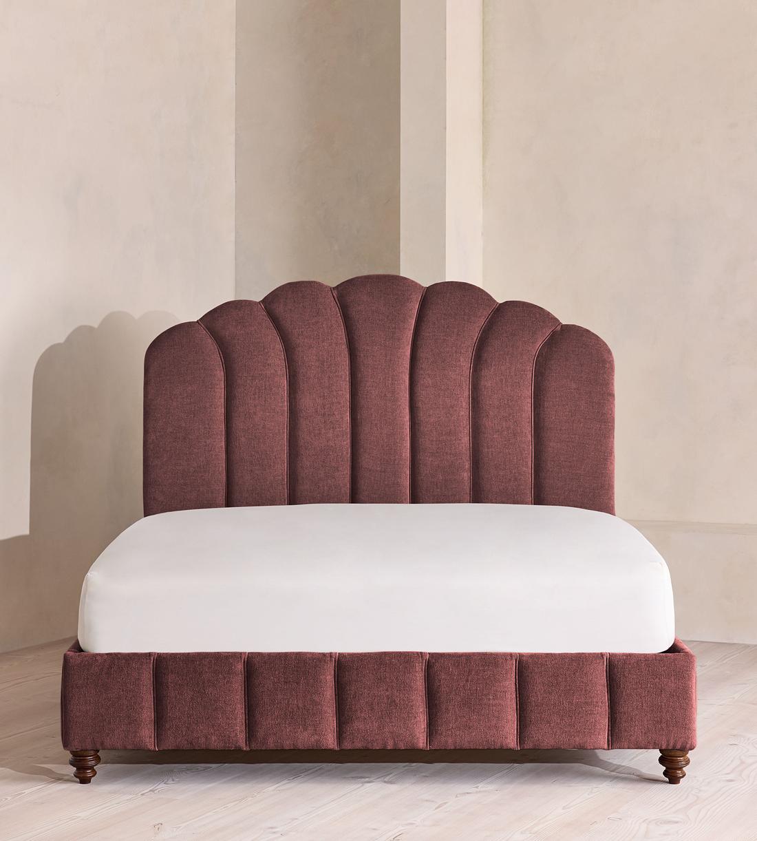 Manette Bed - Full - Linen Chenille - Bordeaux - US - Listing - Image 2