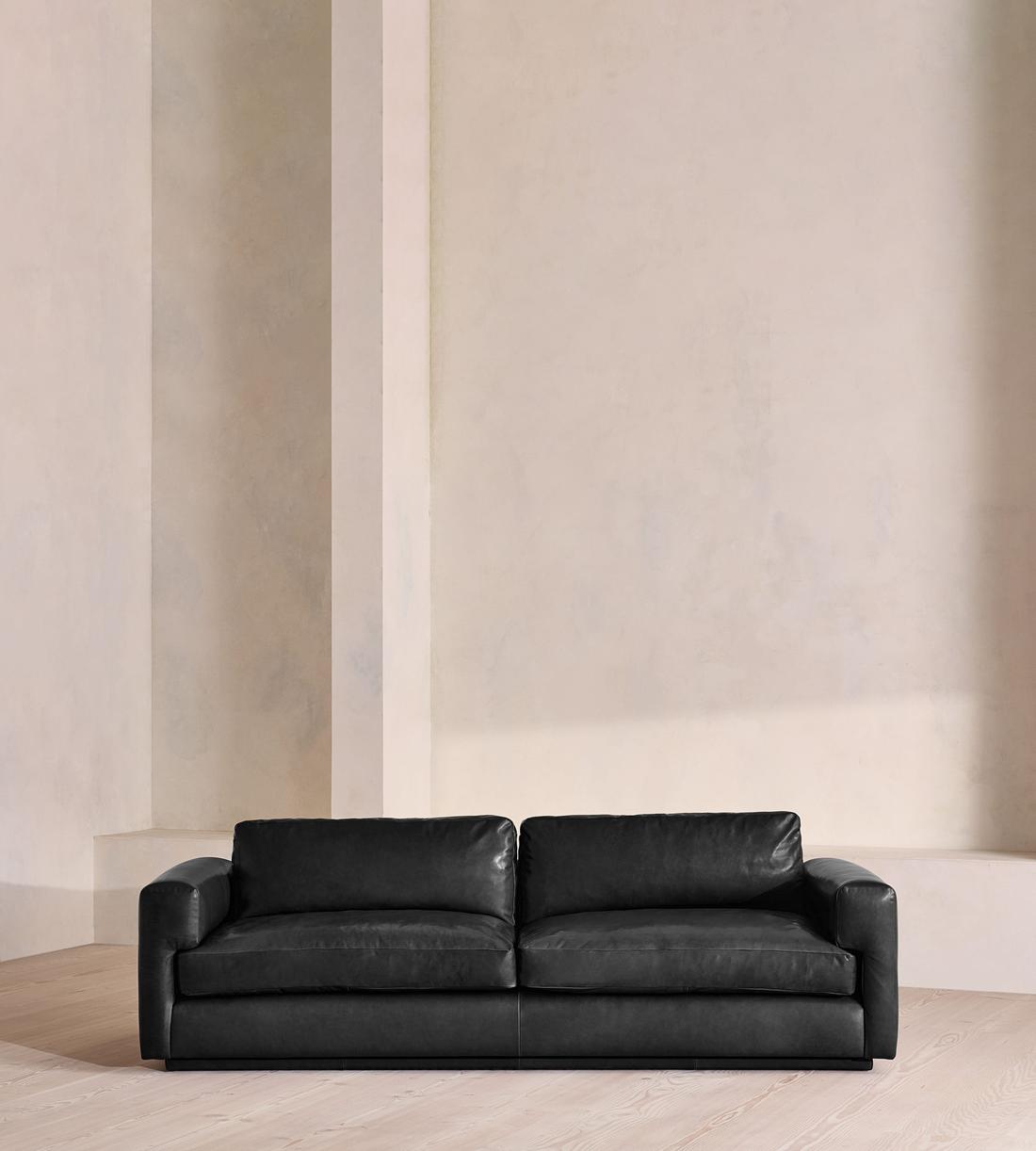 Mossley Three Seater Sofa - Leather - Black - US - Listing - Image 2