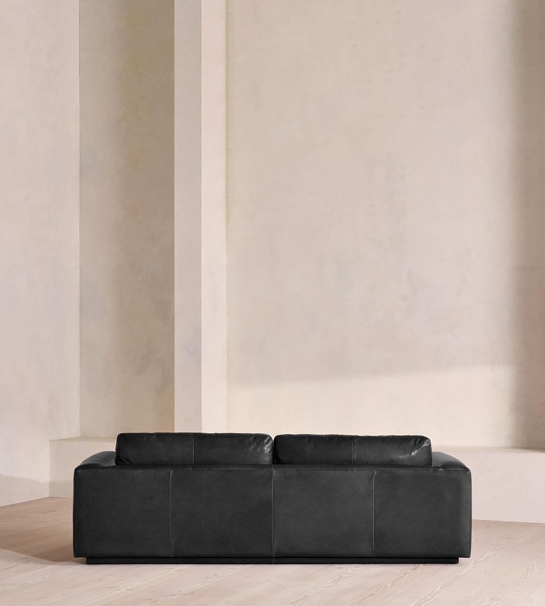Mossley Three Seater Sofa - Leather - Black - US - Images - Image 4