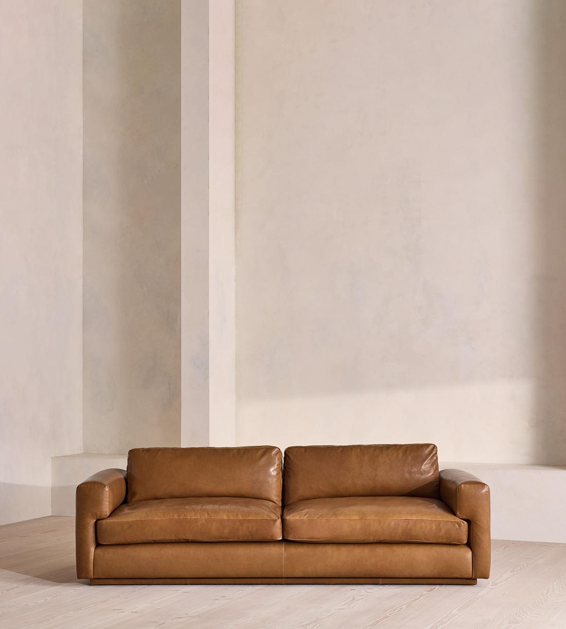 Mossley Three Seater Sofa - Leather - Chestnut - US - Listing - Image 2
