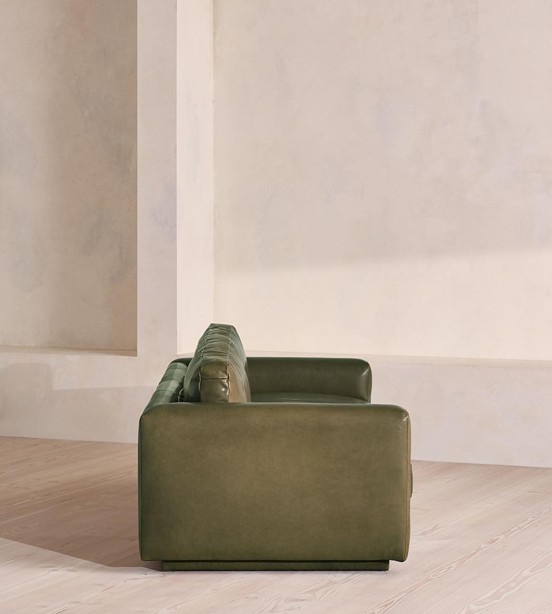 Mossley Three Seater Sofa - Leather - Moss - UK - Images - Image 3