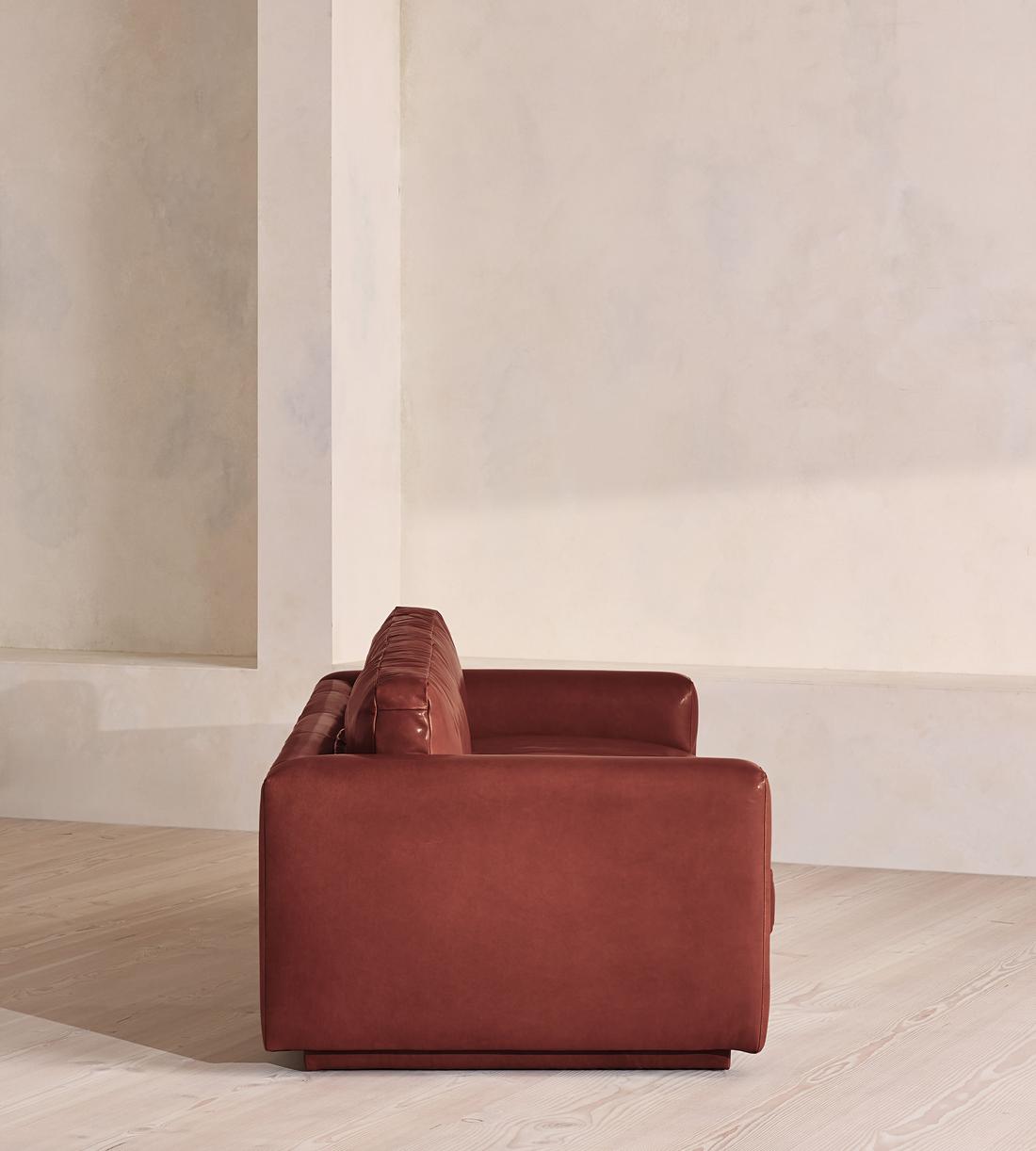 Mossley Three Seater Sofa - Leather - Sangria - UK - Images - Image 3