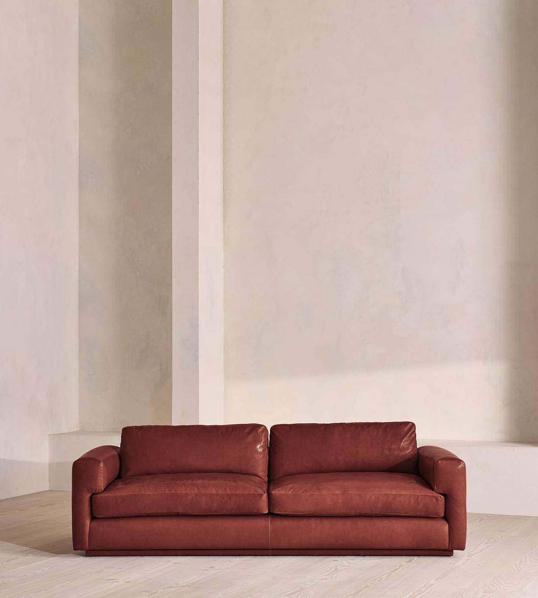 Mossley Three Seater Sofa - Leather - Sangria - US - Listing - Image 2