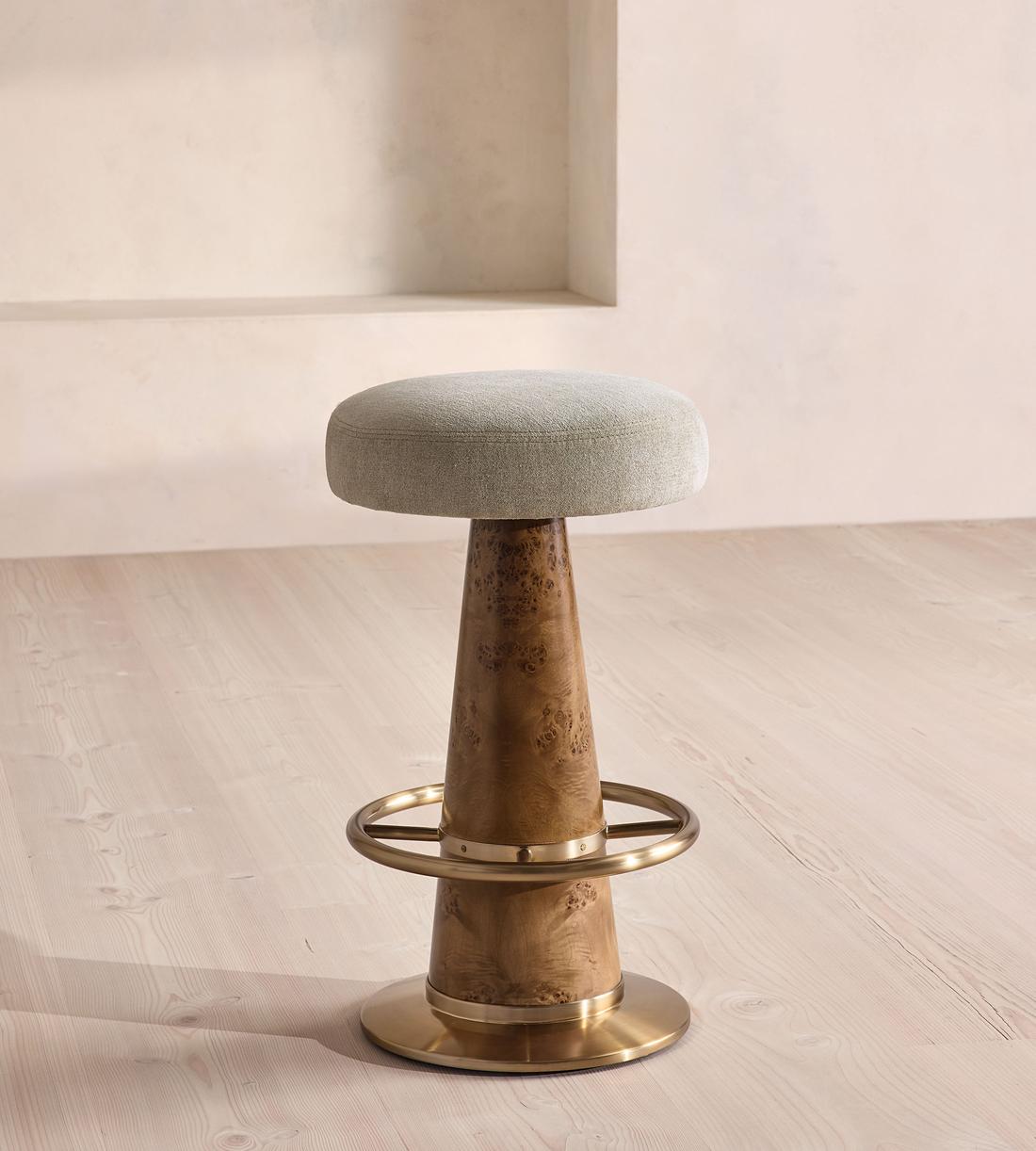 Killian Barstool - Linen Chenille - Stone - UK - Listing - Image 2