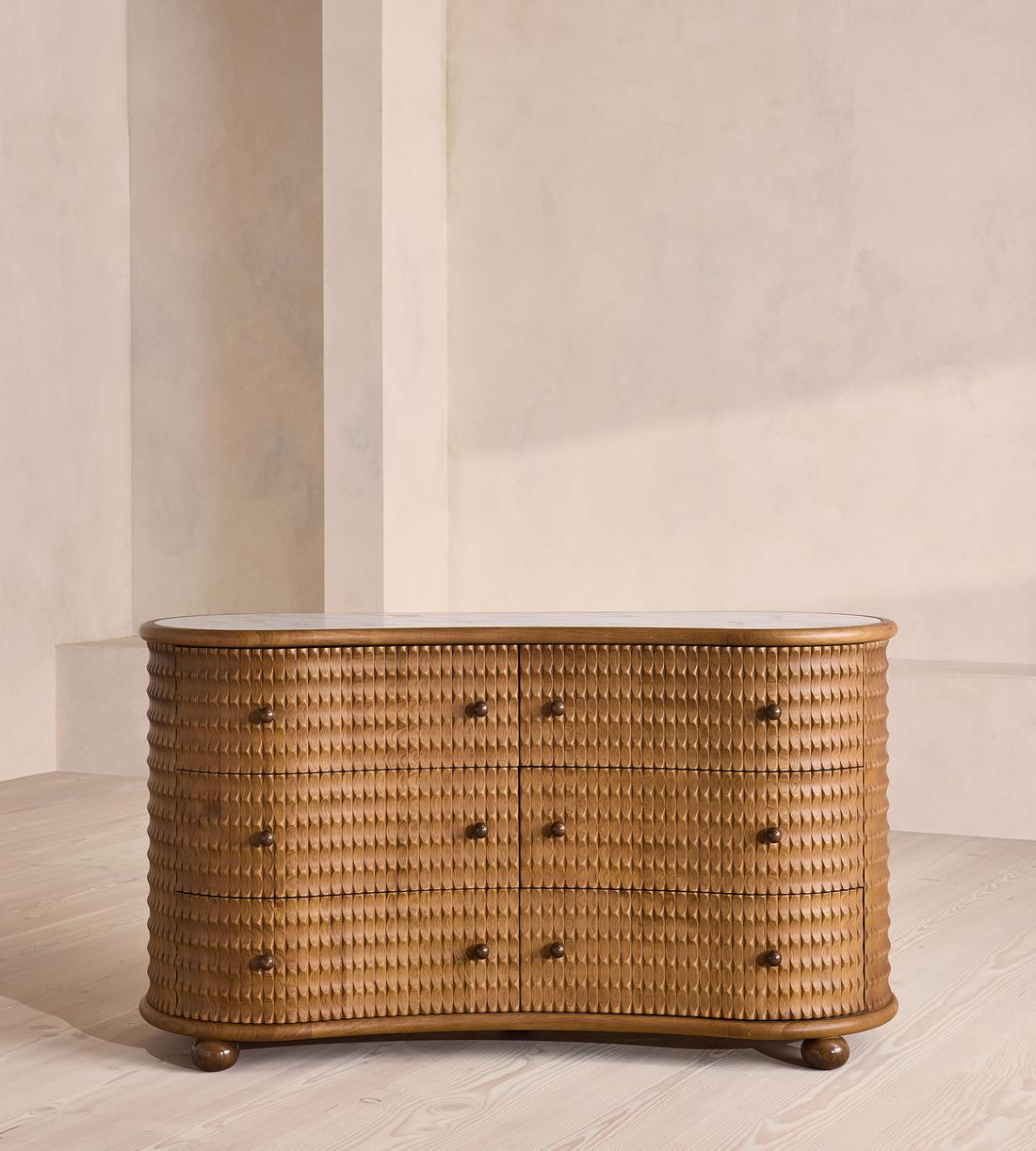Armando Six Drawer Dresser - Calacatta Aura Marble - Listing - Image 2