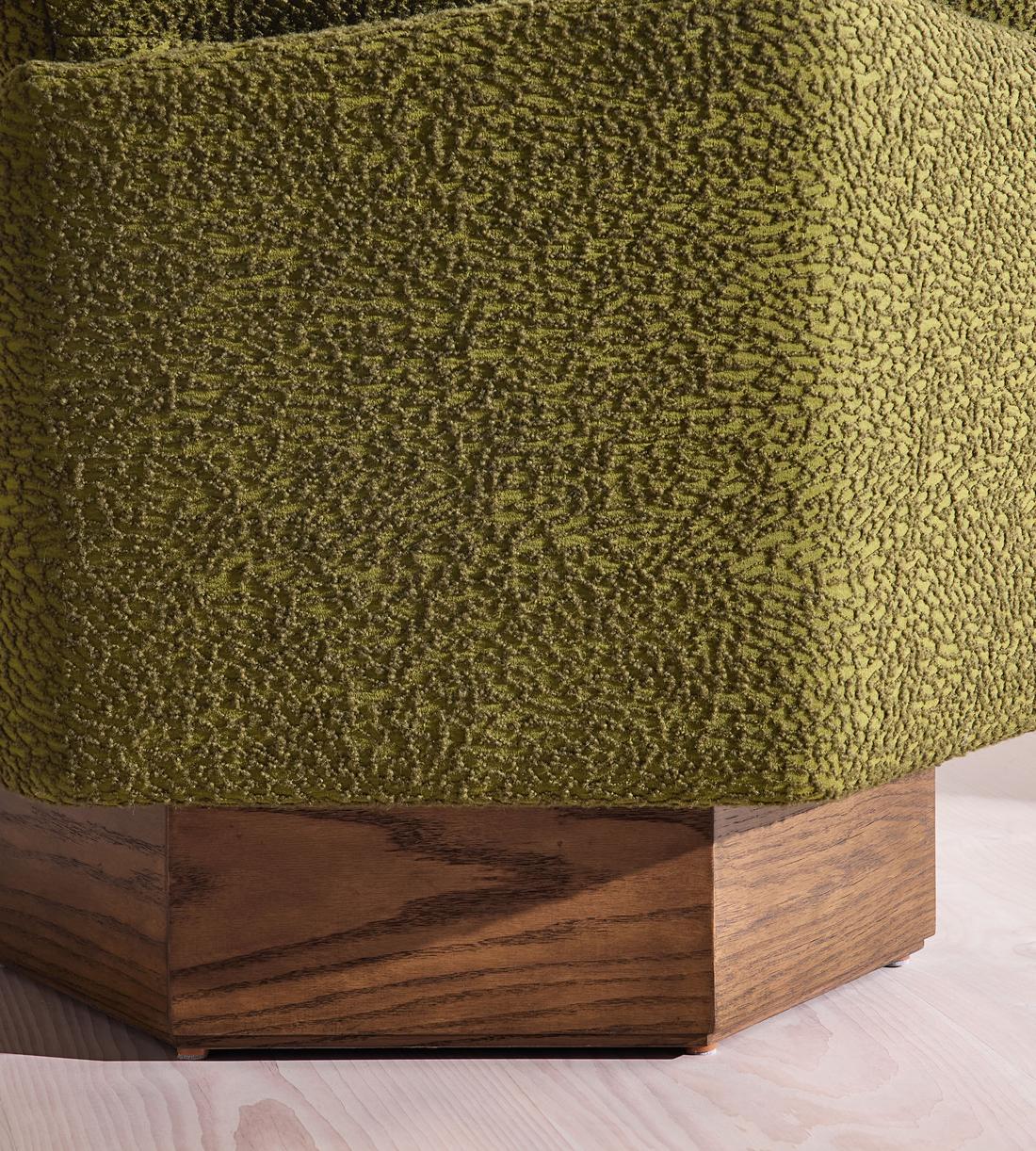 Mila Armchair - Boucle Jacquard - Olive - UK - Images - Image 8