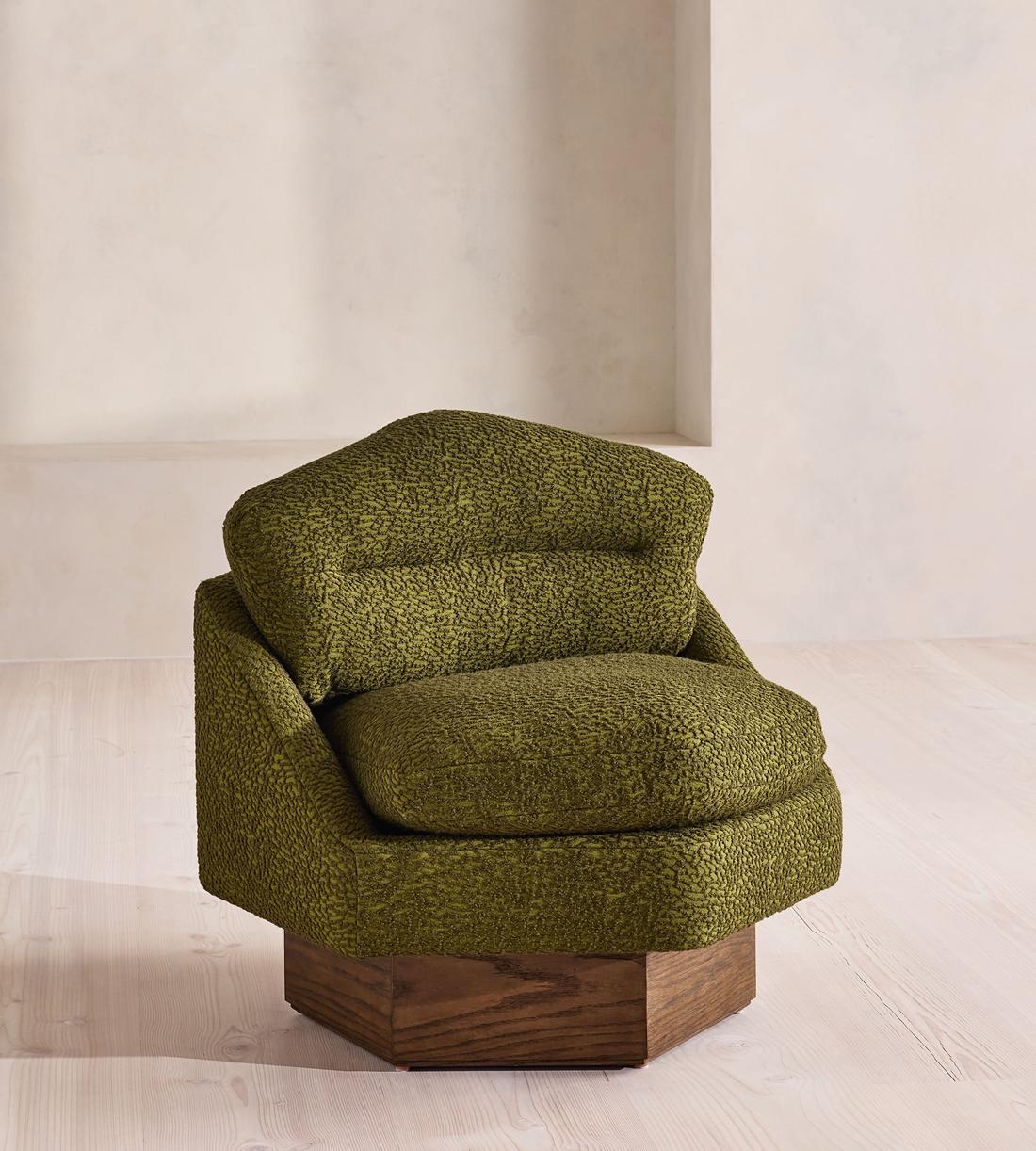 Mila Armchair - Boucle Jacquard - Olive - US - Listing - Image 2
