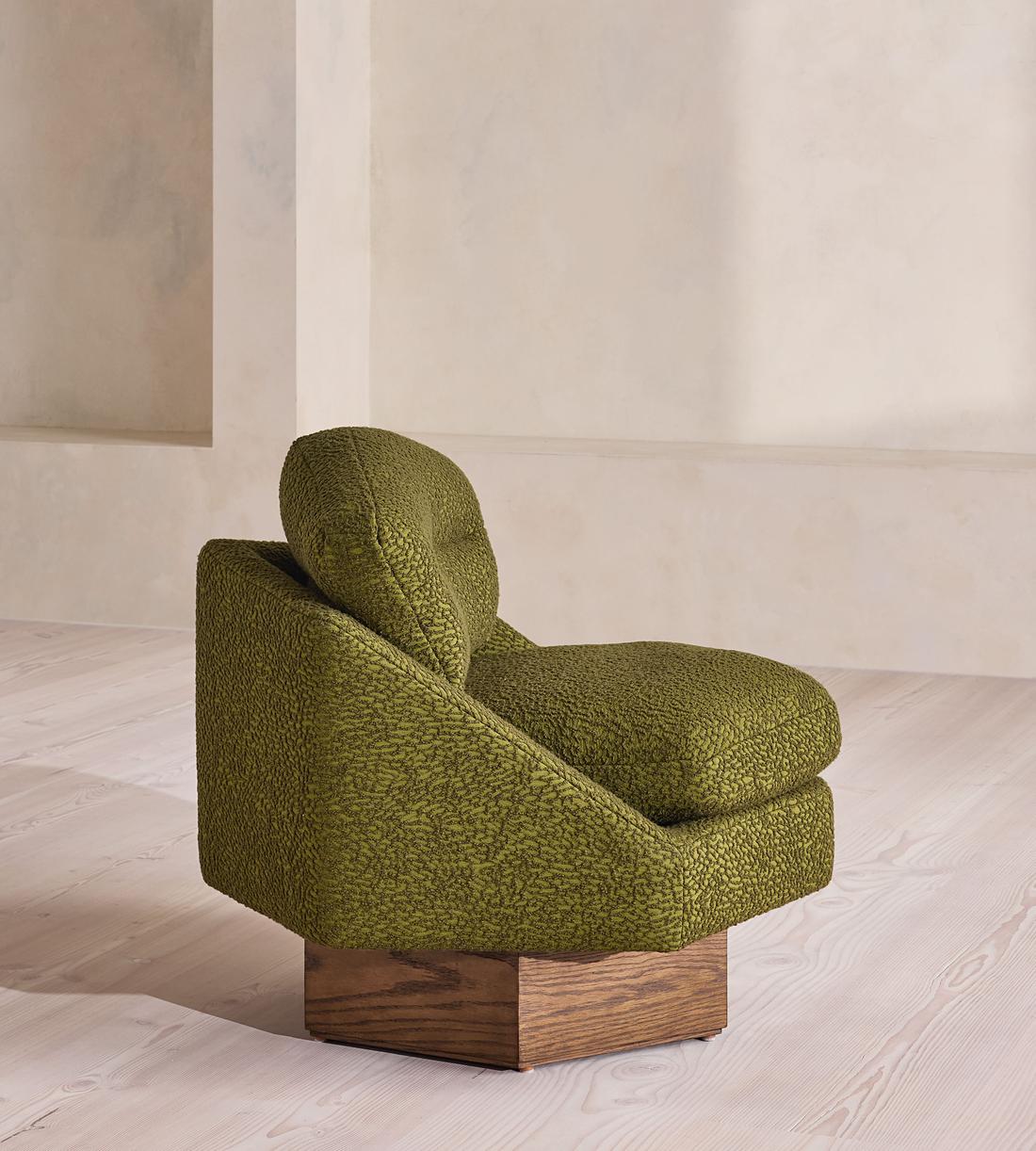 Mila Armchair - Boucle Jacquard - Olive - US - Images - Image 5