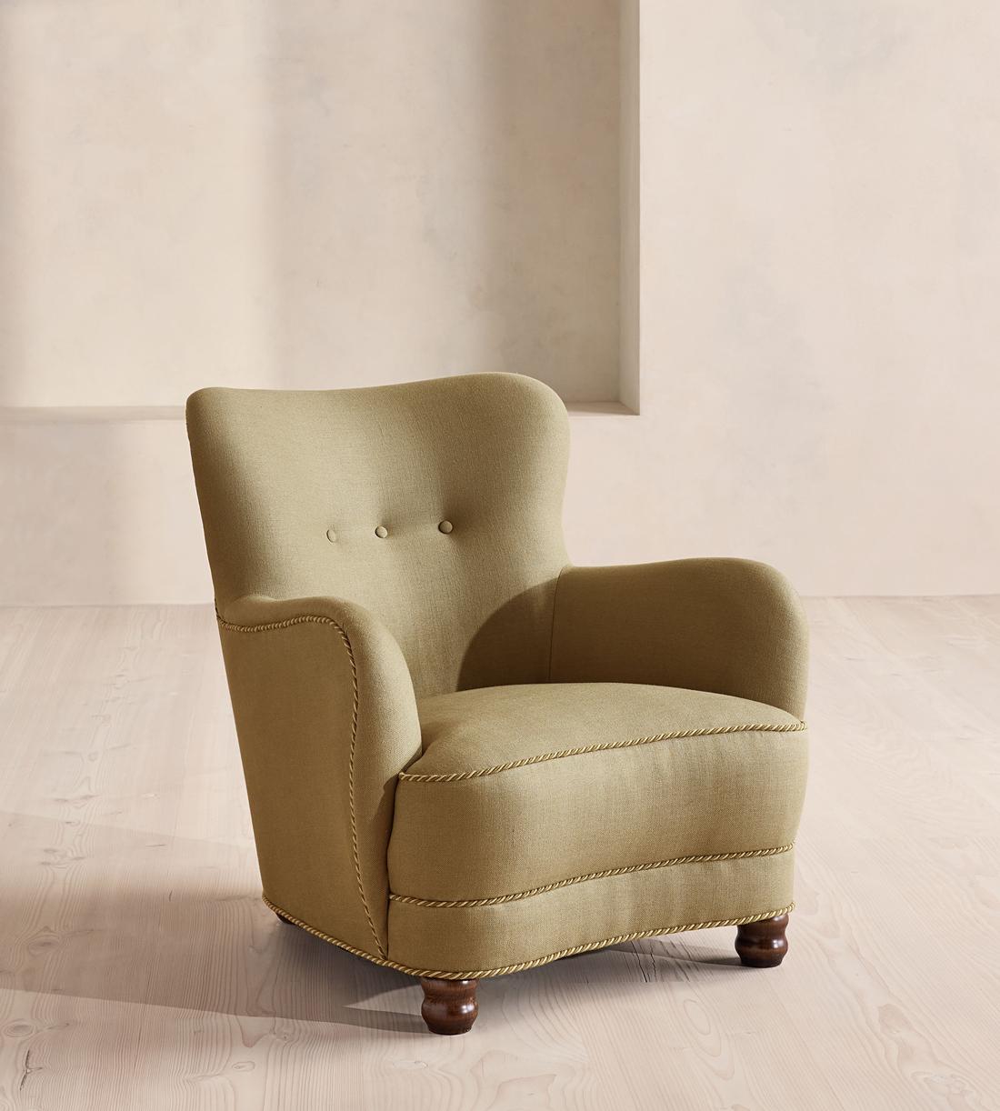 Pippa Armchair - Linen - Wheat - UK - Listing - Image 2