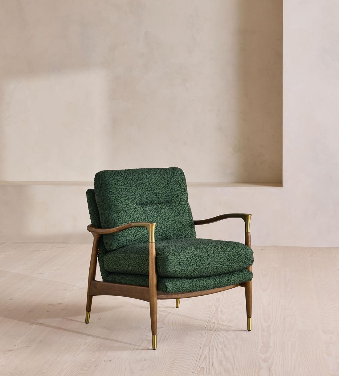 Theodore Armchair - Boucle Jacquard - Marine  - US - Listing - Image 1