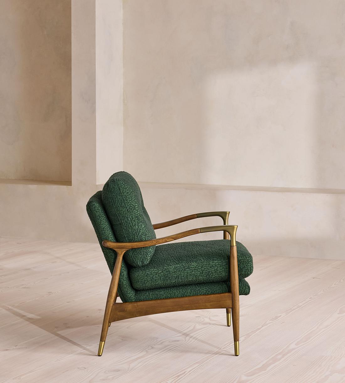 Theodore Armchair - Boucle Jacquard - Marine  - US - Images - Image 4