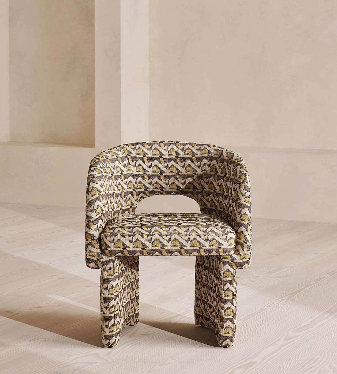 Morrell Dining Chair - Fulton Jacquard - Sage - UK - Listing - Image 4