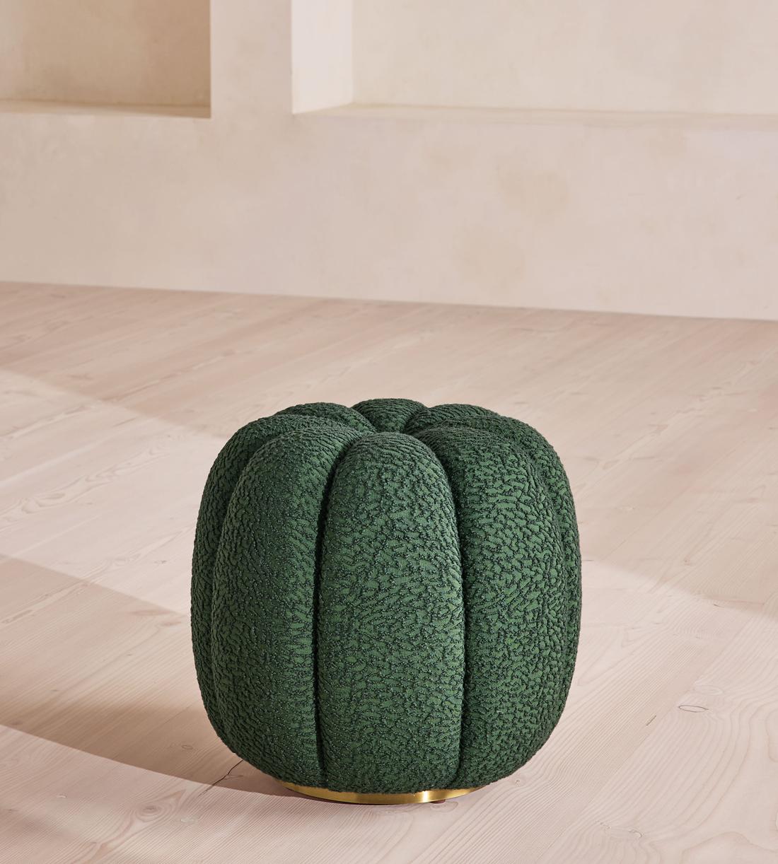 Sofia Footstool - Boucle Jacquard - Marine - US - Listing - Image 2
