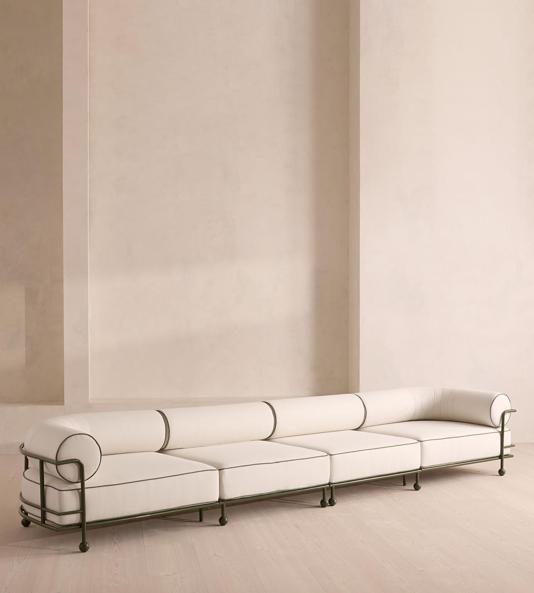 Gaspard Five-Seater Outdoor Sofa - Linen - Off White - Listing - Image 2