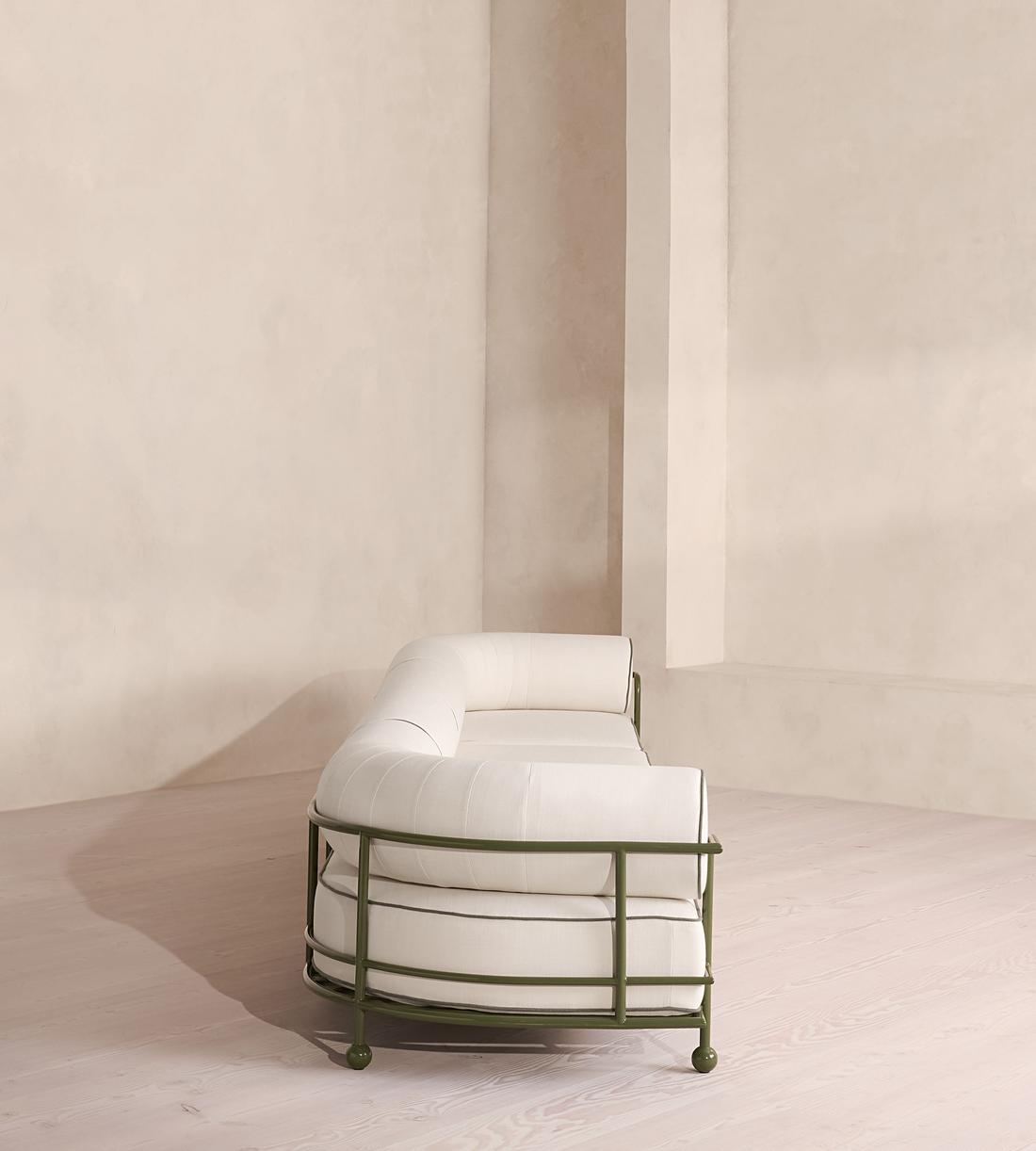 Gaspard Five-Seater Outdoor Sofa - Linen - Off White - Images - Image 3