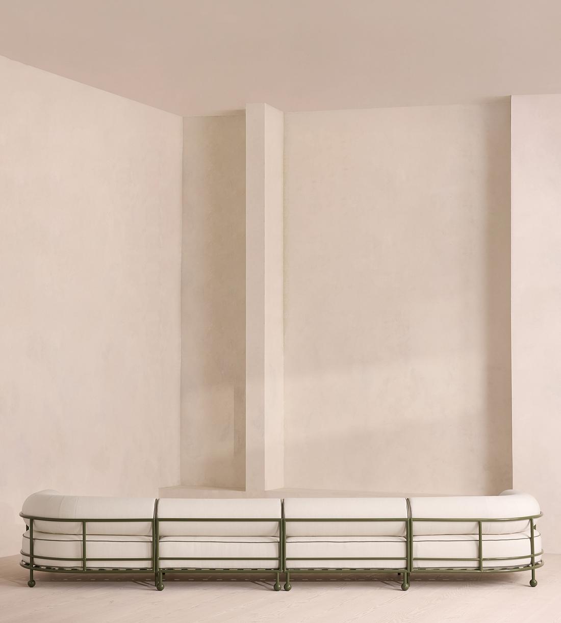 Gaspard Five-Seater Outdoor Sofa - Linen - Off White - Images - Image 4