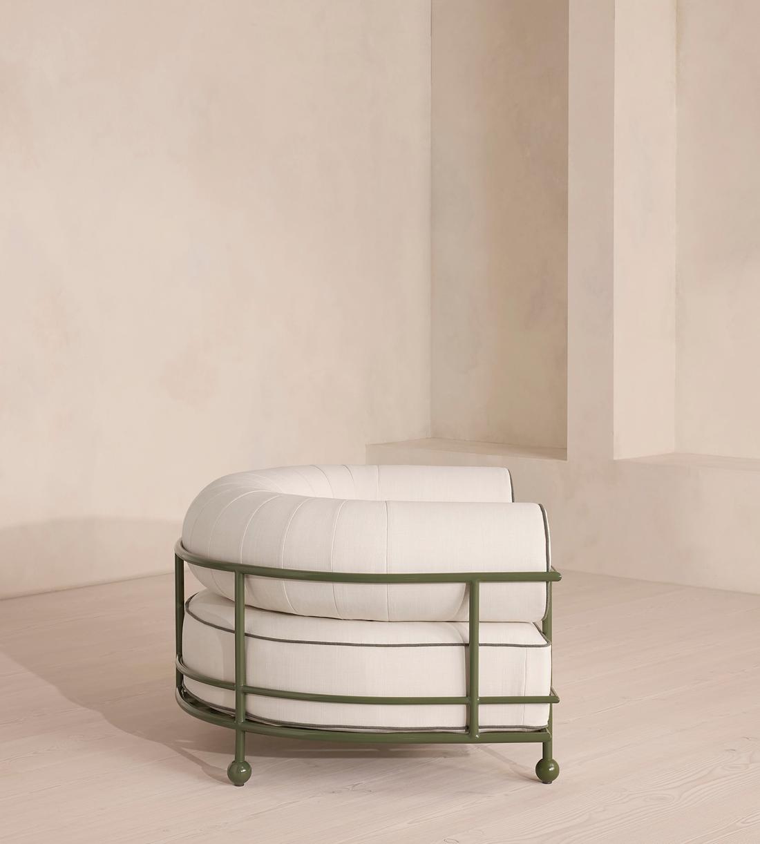 Gaspard Outdoor Armchair - Off White - US - Images - Image 4