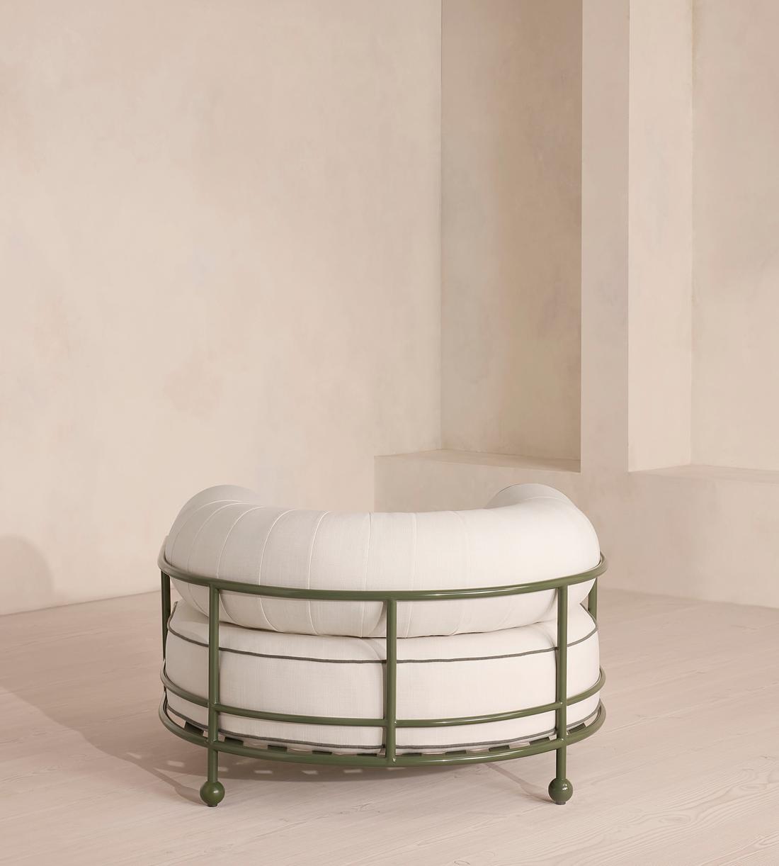 Gaspard Outdoor Armchair - Off White - US - Images - Image 5