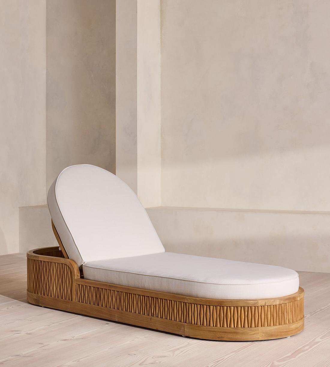 Orion Outdoor Sunlounger - Off White - Listing - Image 2