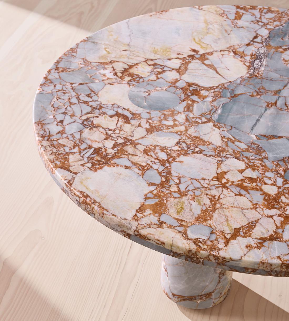 Tisbury Outdoor Coffee Table - Breccia Pernice Marble - UK - Images - Image 3