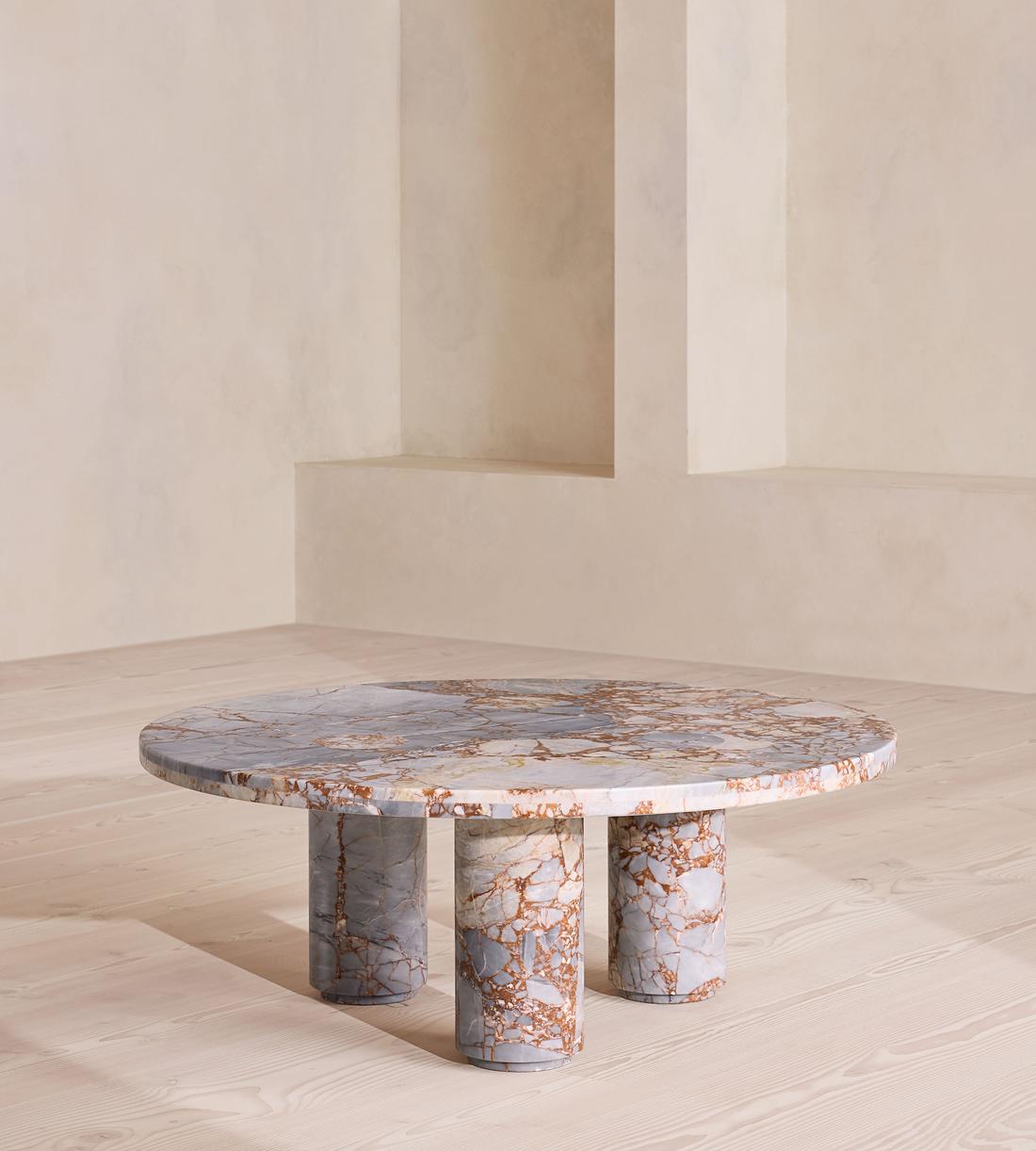 Tisbury Outdoor Coffee Table - Breccia Pernice Marble - US - Listing - Image 1