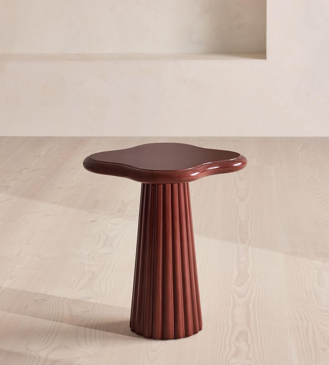 Dayton Outdoor Side Table - Concrete - Maroon - Listing - Image 4