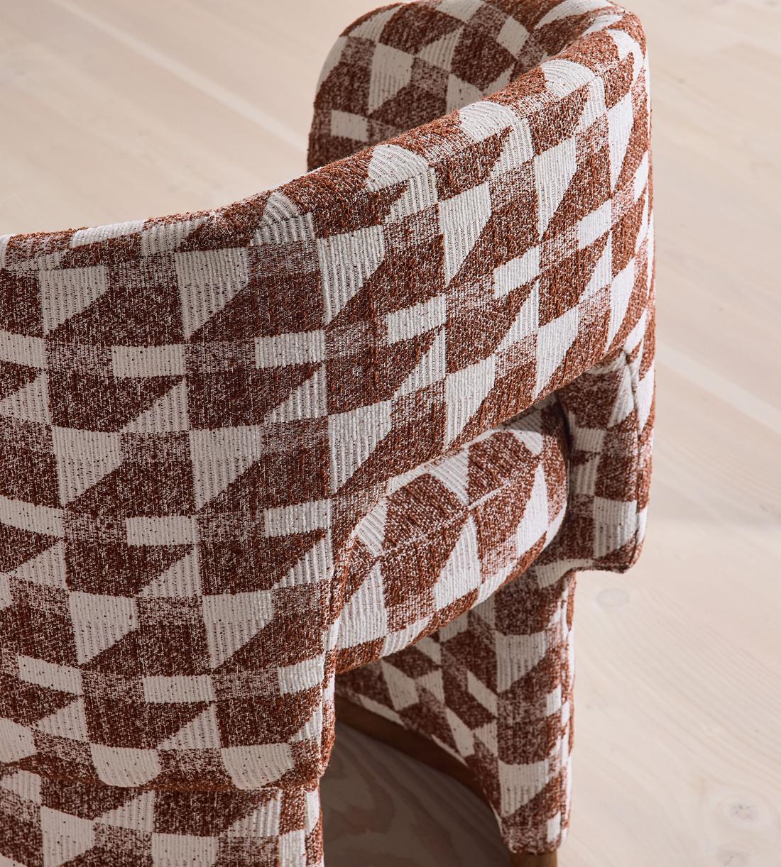Morrell Outdoor Dining Chair - Geometric - Maroon - UK - Images - Image 8