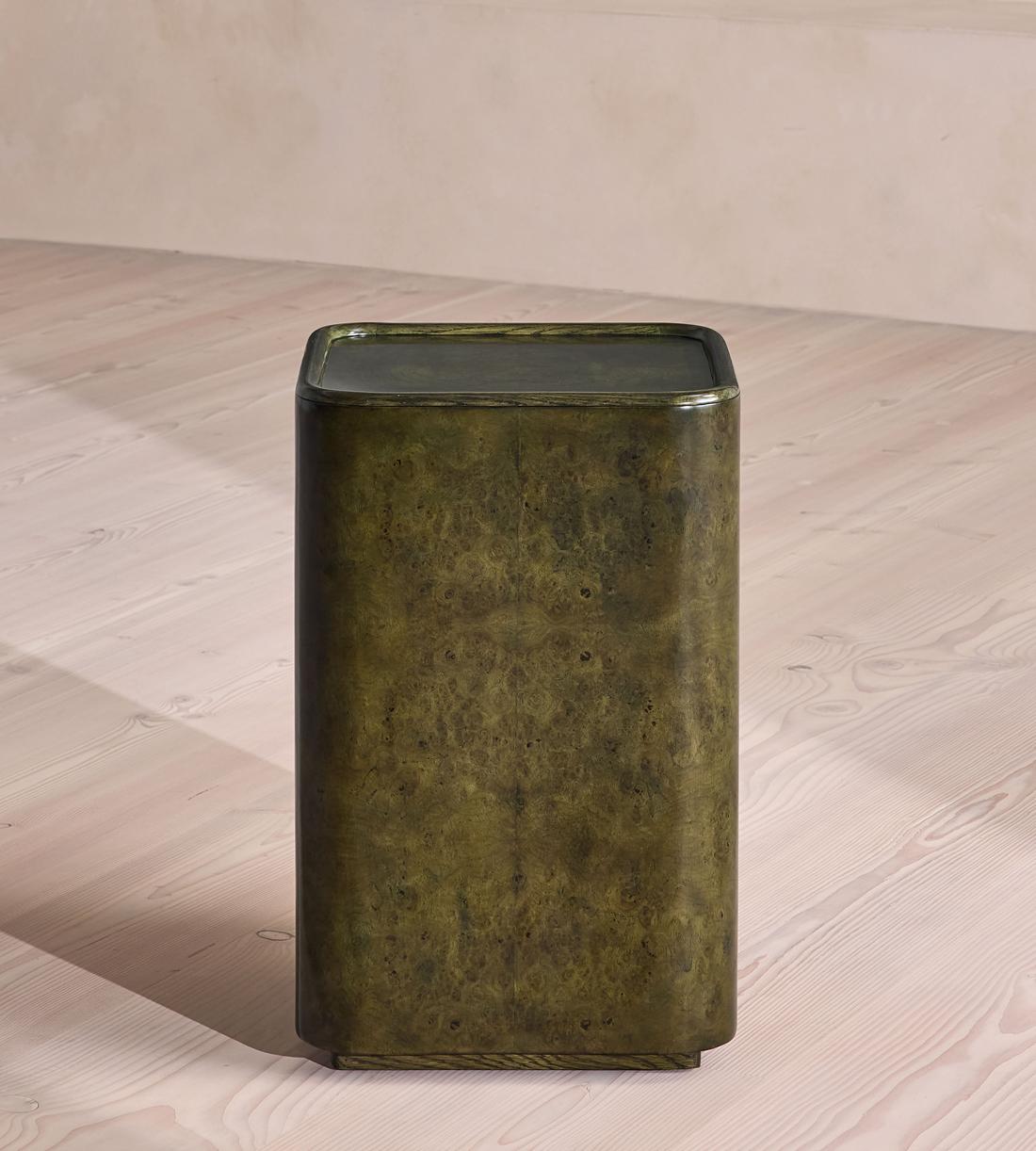 Dawson Side Table - Oak Burl - Olive - Listing - Image 1