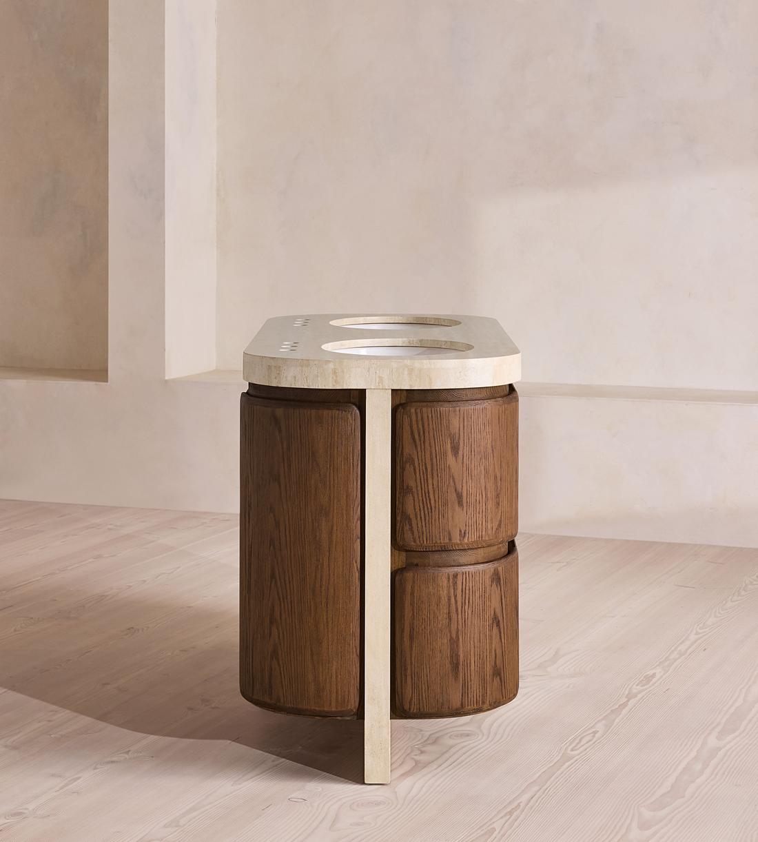 Tivoli Double Vanity - Travertine Marble - Images - Image 7