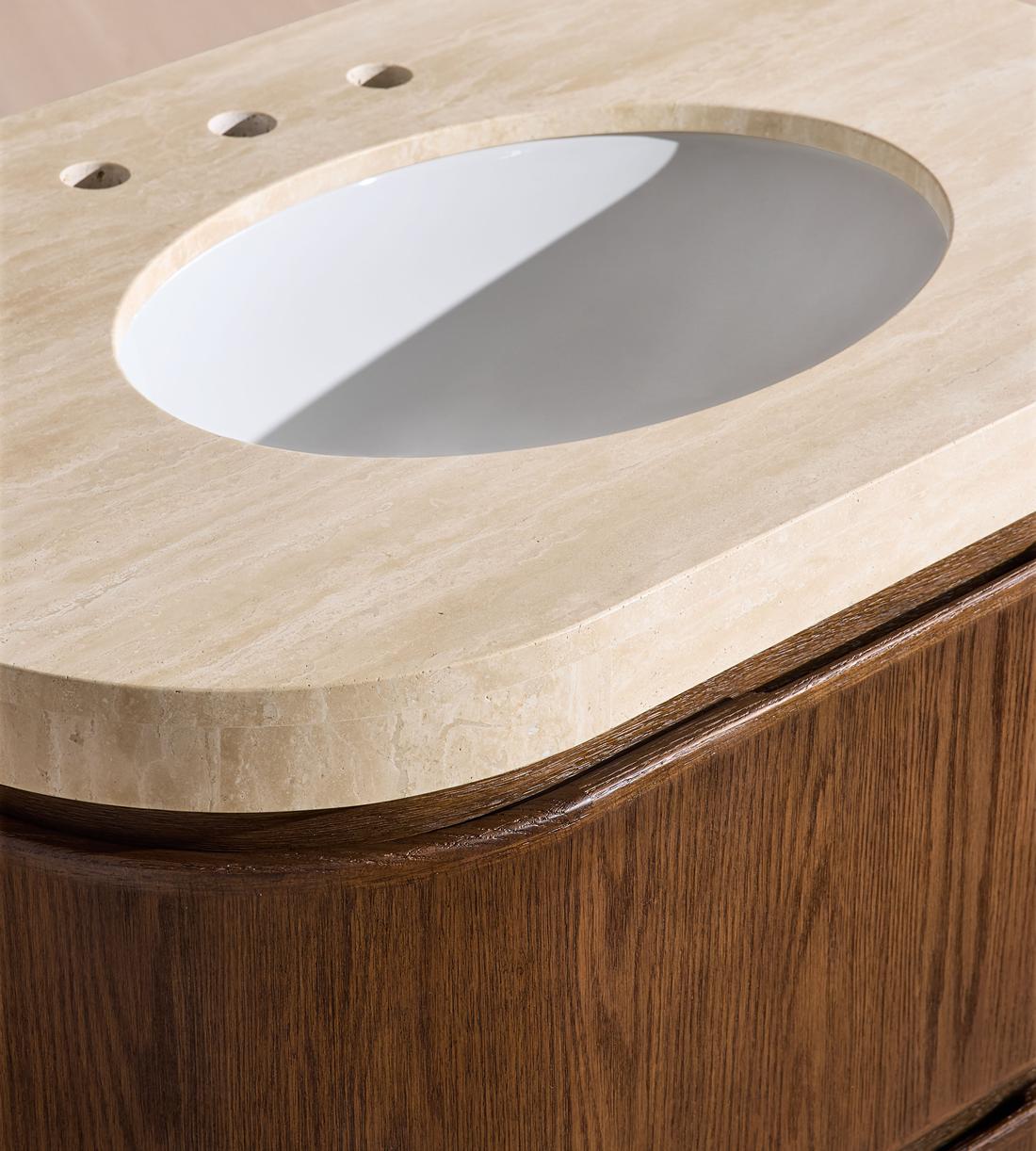 Tivoli Single Vanity - Travertine Marble - Images - Image 9