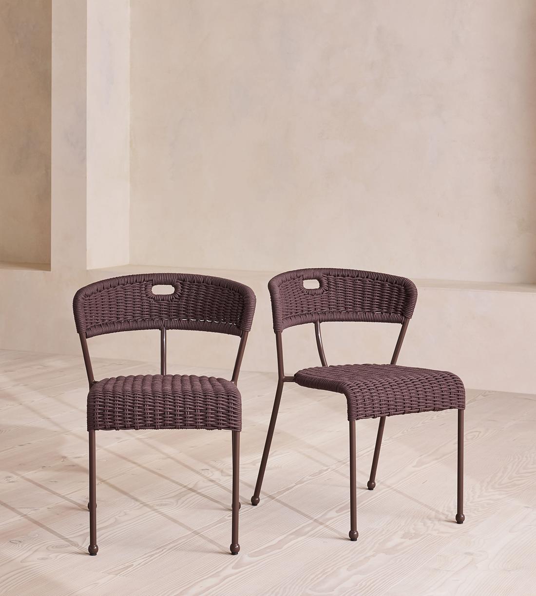 Pair of Lisson Outdoor Dining Chairs - Bordeaux - Listing - Image 2