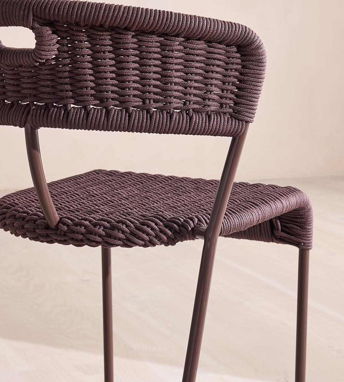 Pair of Lisson Outdoor Dining Chairs - Bordeaux - Images - Image 7