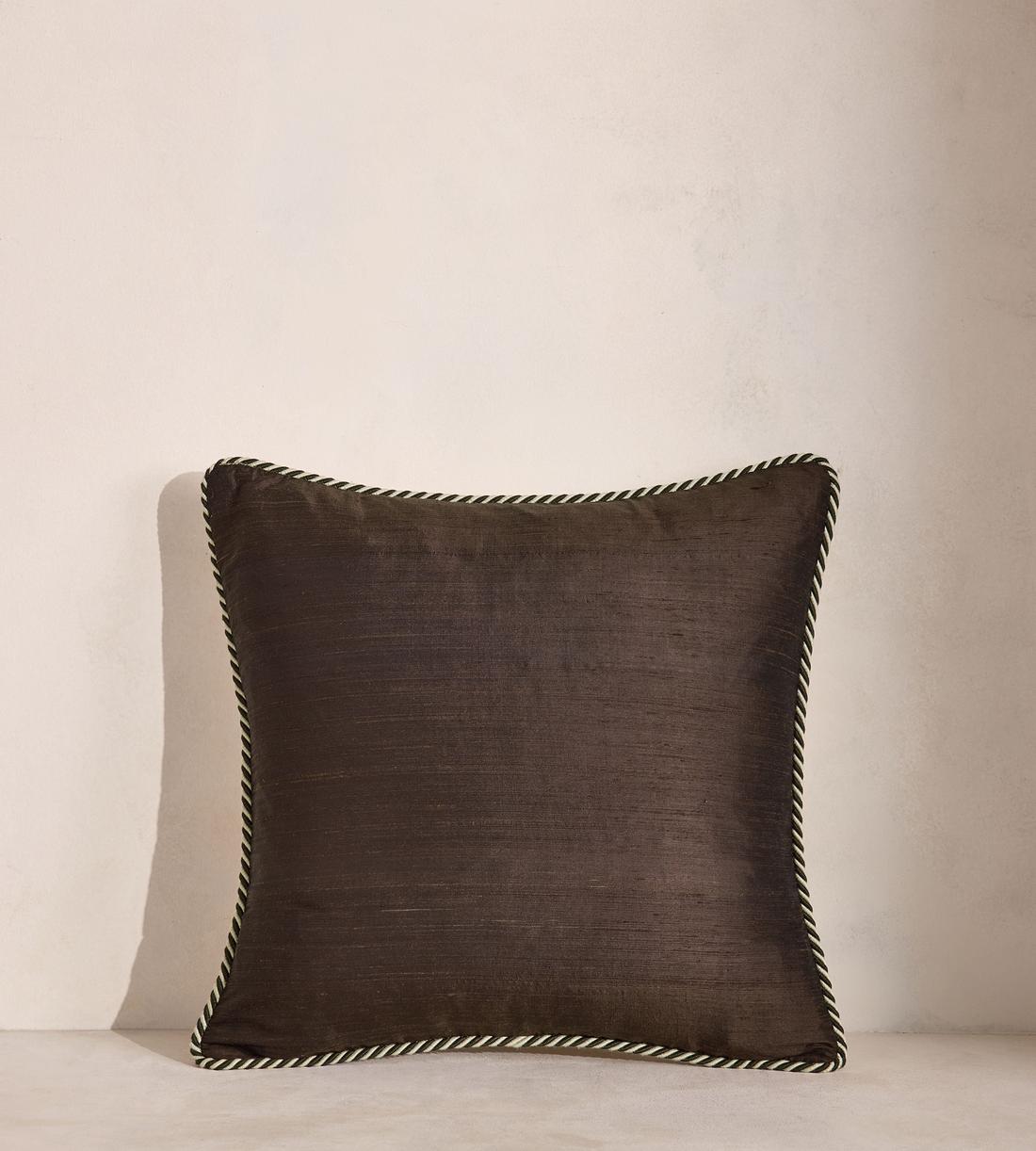 Florence Square Cushion - Chocolate - Listing - Image 1