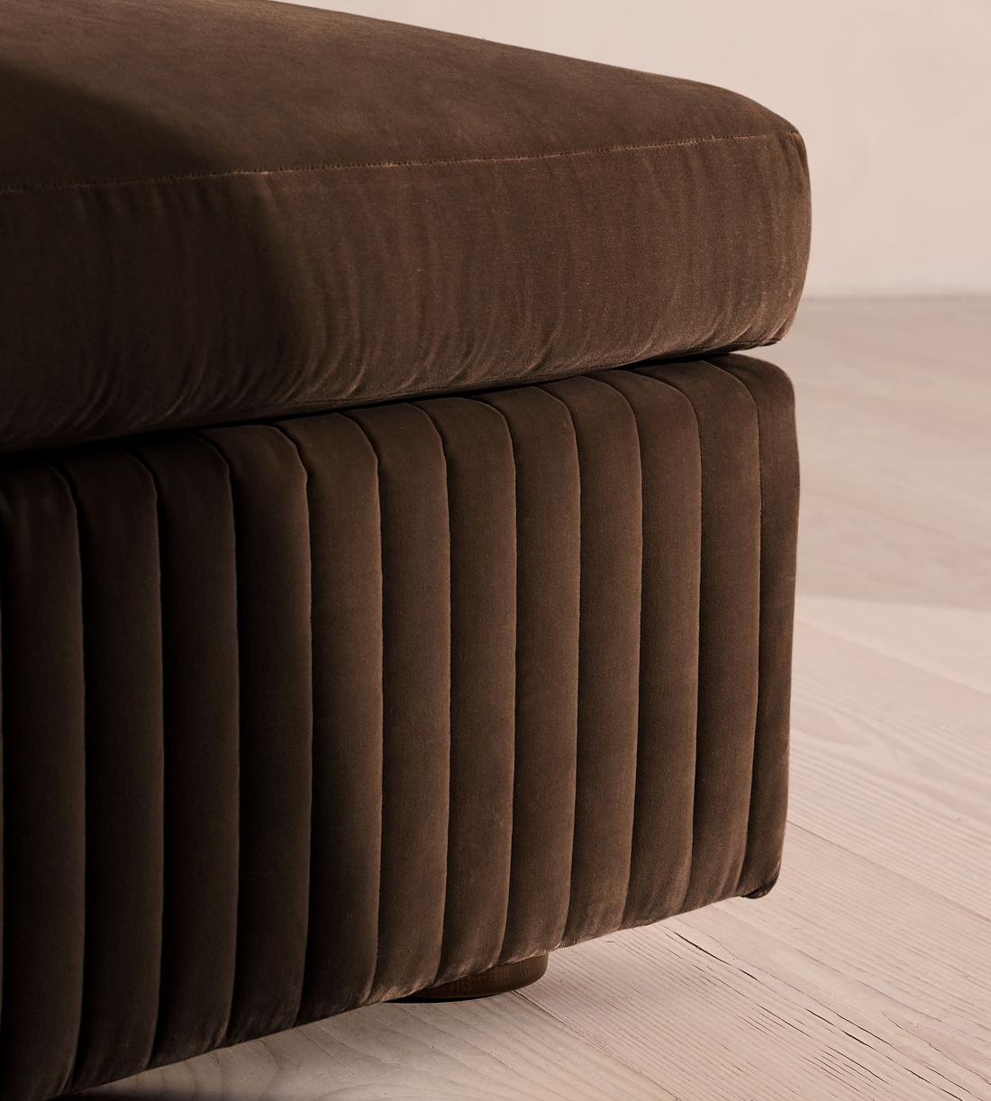 Oona Ottoman - Velvet - Chocolate - US - Images - Image 4