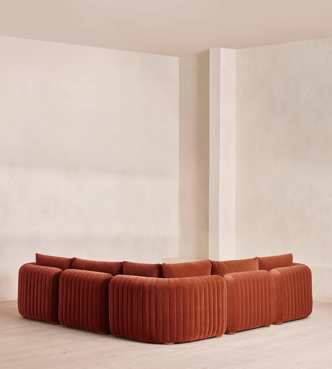 Vivienne Modular Corner Sofa - Velvet Rust - Images - Image 3