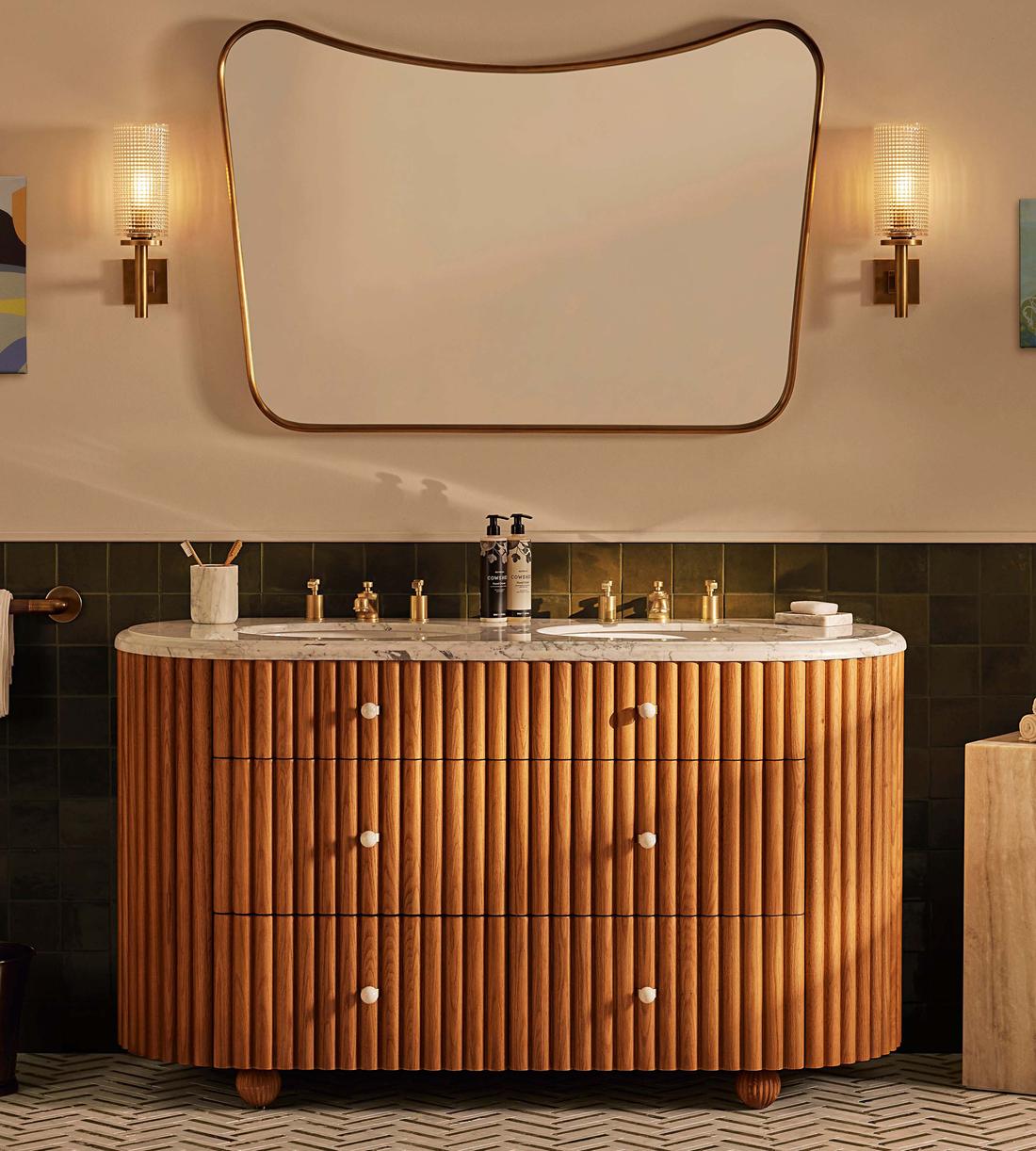 Carlisle Double Vanity - Carrara Marble - Lifestyle - Image 1