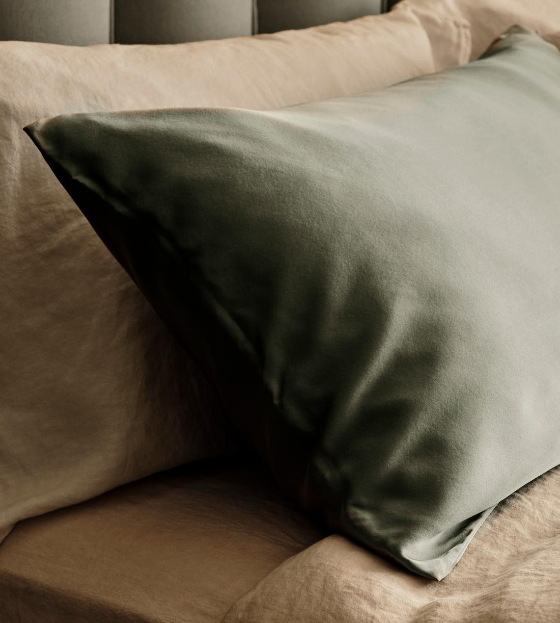 Sage Silk Pillowcase - King - Set of Two - Lifestyle - Image 1