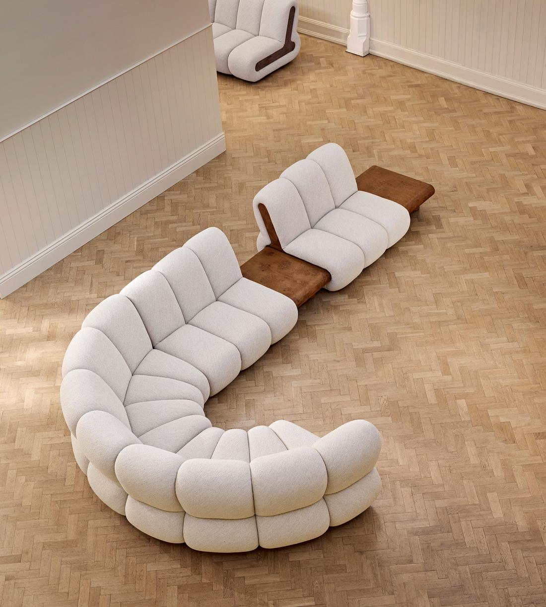 Noelle Sectional Sofa - Straight Module - Boucle Natural - US - Lifestyle - Image 1