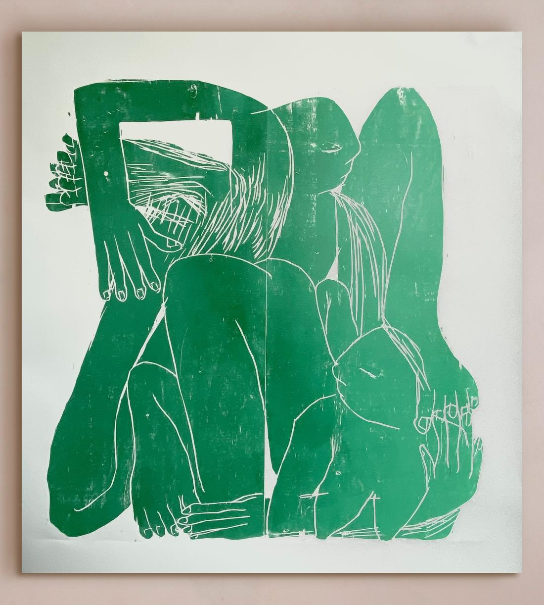 'Human Shapes in Wheelspin' by Barbara Kuebel - Listing - Image 2