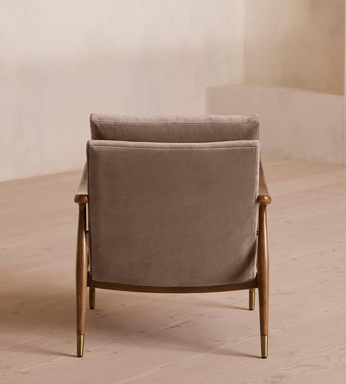 Theodore Armchair - Velvet - Taupe - US - Images - Image 3