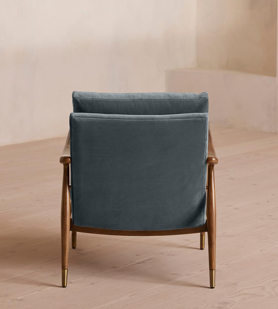 Theodore Armchair - Velvet - Grey Blue - US - Images - Image 6