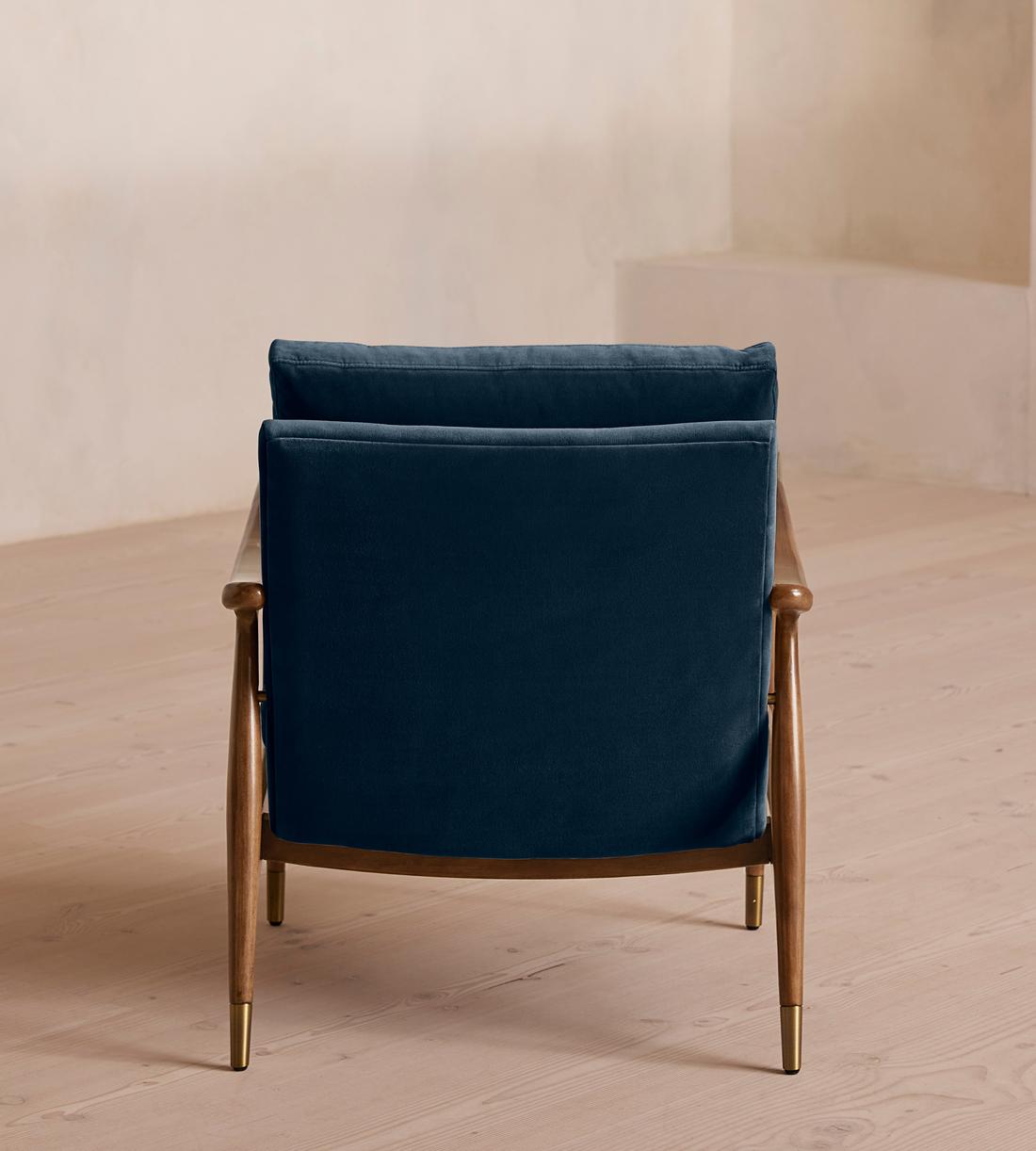 Theodore Armchair - Velvet - Royal Blue - US - Images - Image 2