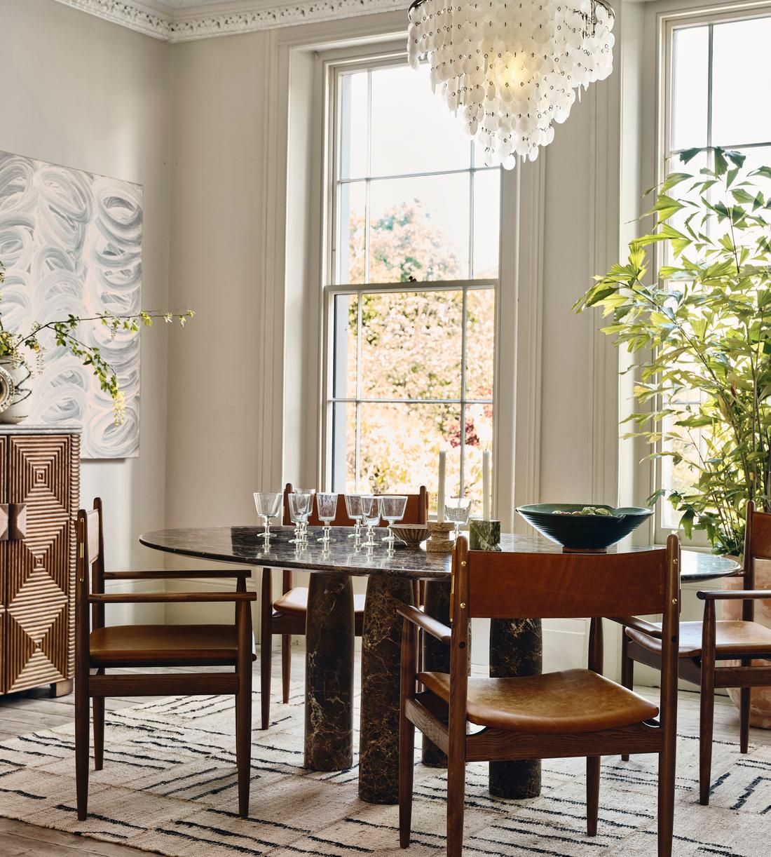 Ilario Dining Table - Dark Emperador Marble - Lifestyle - Image 2