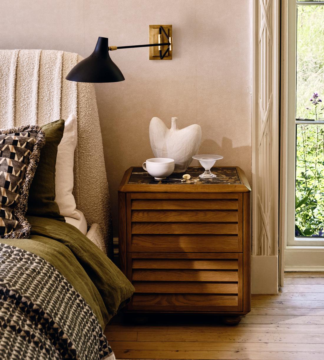 Lucia Bedside Table - Michelangelo Marble - Lifestyle - Image 1