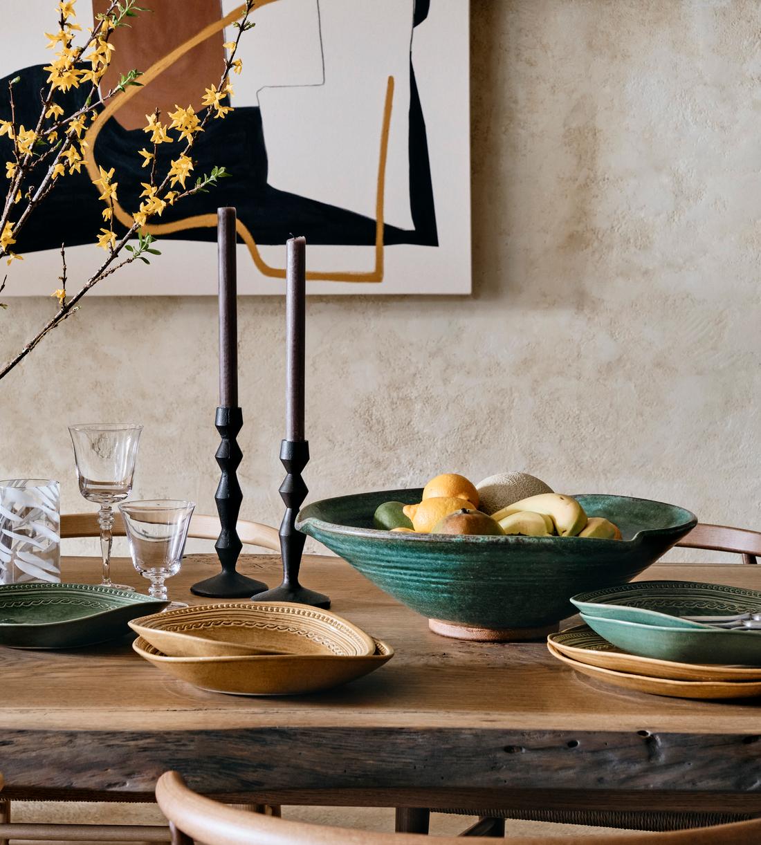 Adderbury Side Plate - Ochre - Set of Four - Lifestyle - Image 2