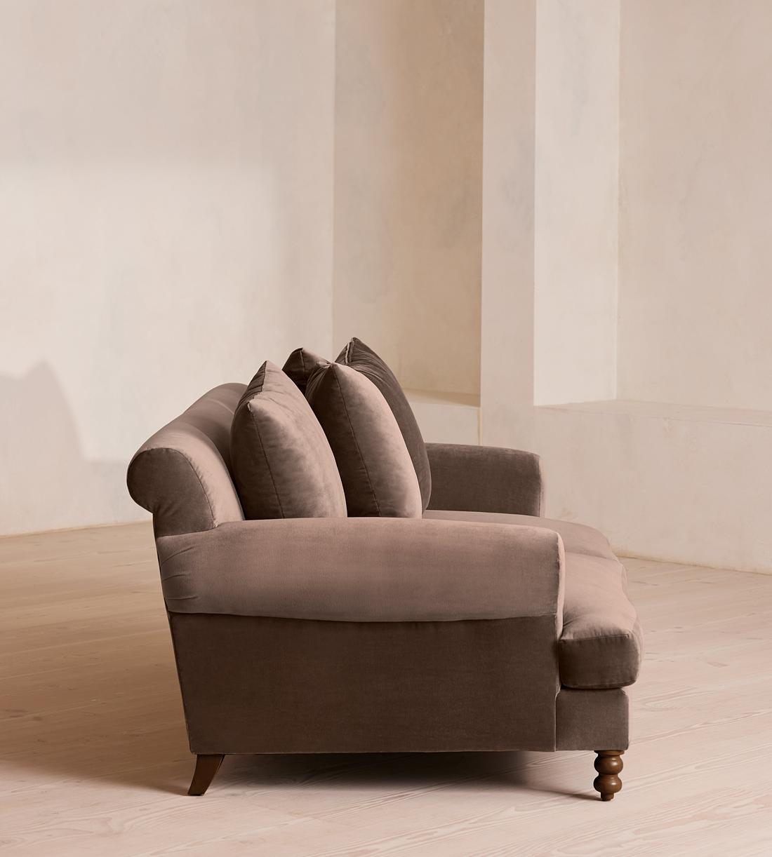 Audrey Two Seater Sofa - Velvet - Taupe - US - Images - Image 3