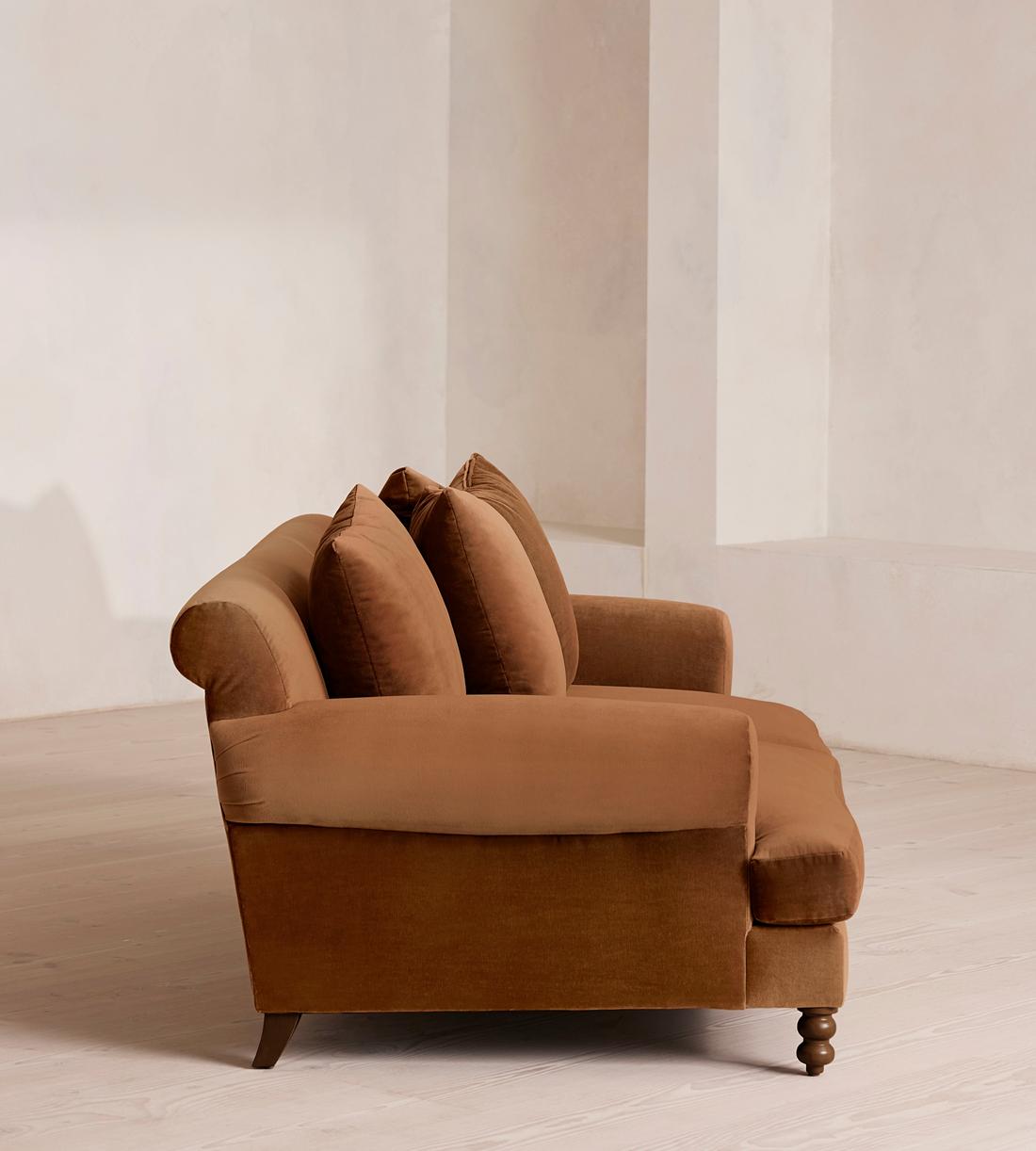 Audrey Two Seater Sofa - Velvet - Cinnamon - US - Images - Image 3