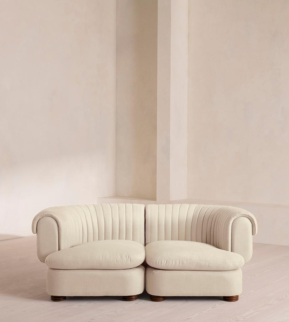 Rava Modular Sofa - Three Seater - Linen - Bisque - Listing - Image 1